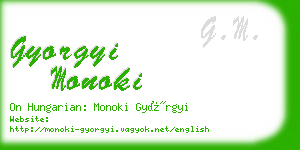gyorgyi monoki business card